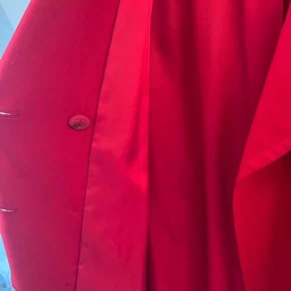 Vintage Pure Wool Pendleton Trench Coat in Red.  Sz 14 - Picture 5 of 11